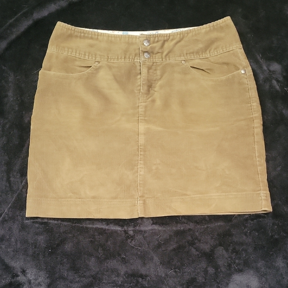 Athleta Brown Cordoroy Mini Skirt, Size 6